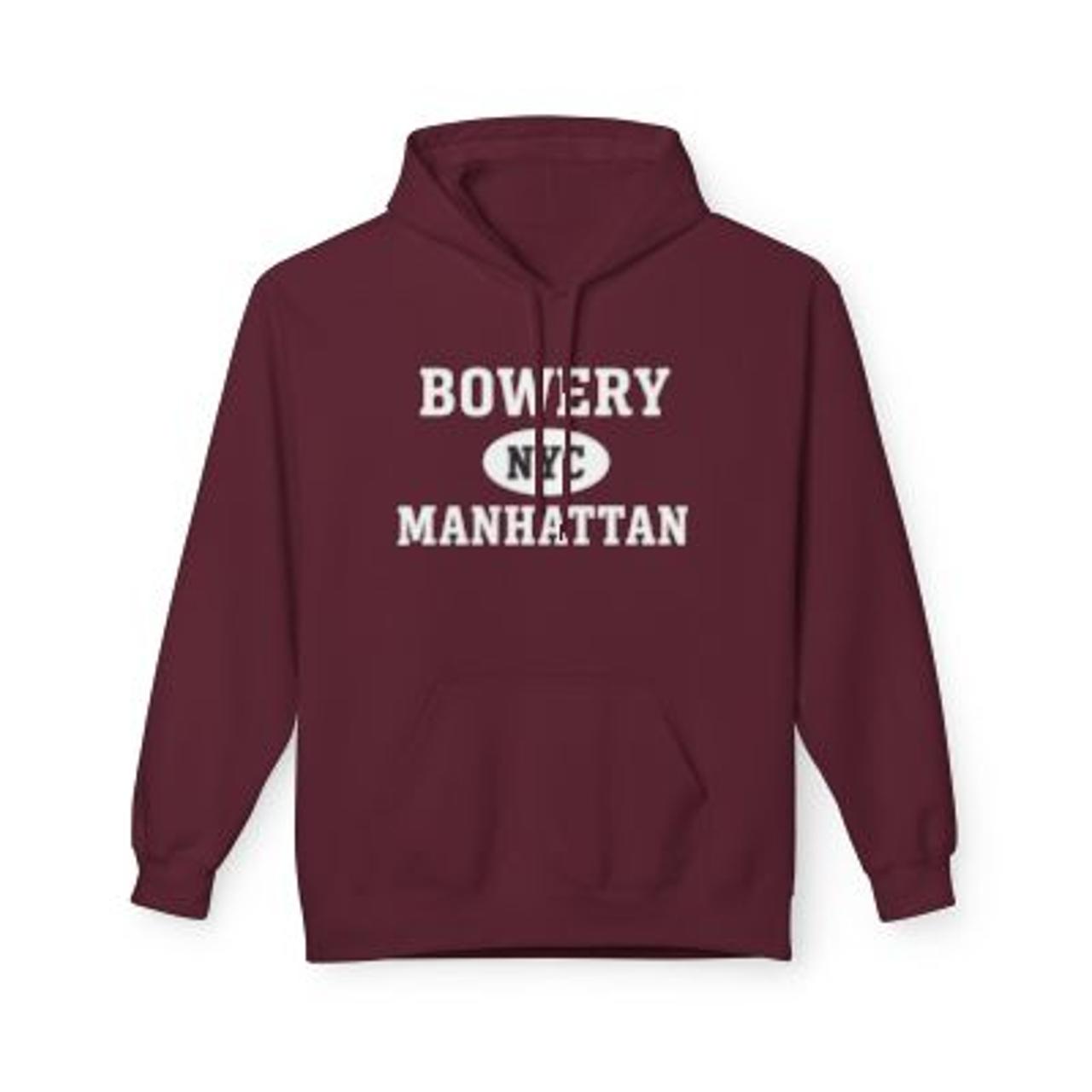 Bowery NYC Unisex Hoodie Manhattan Softstyle Fleece Crewneck