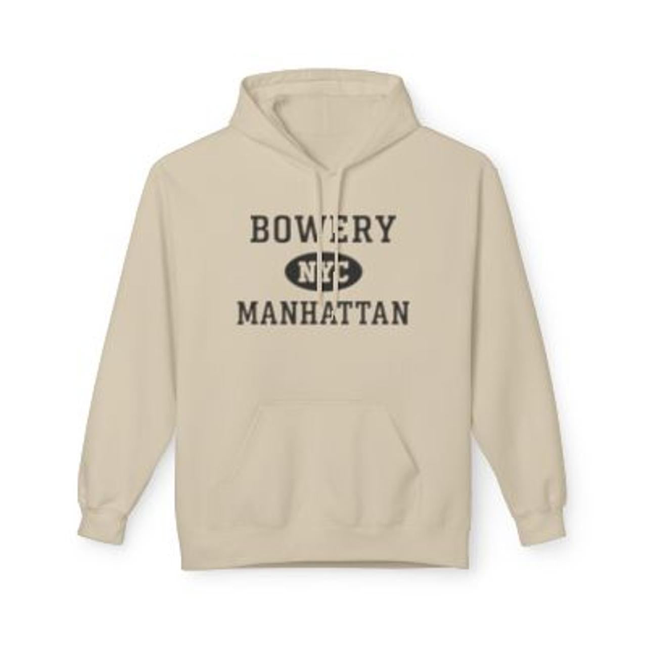 Bowery NYC Unisex Hoodie Manhattan Softstyle Fleece Crewneck