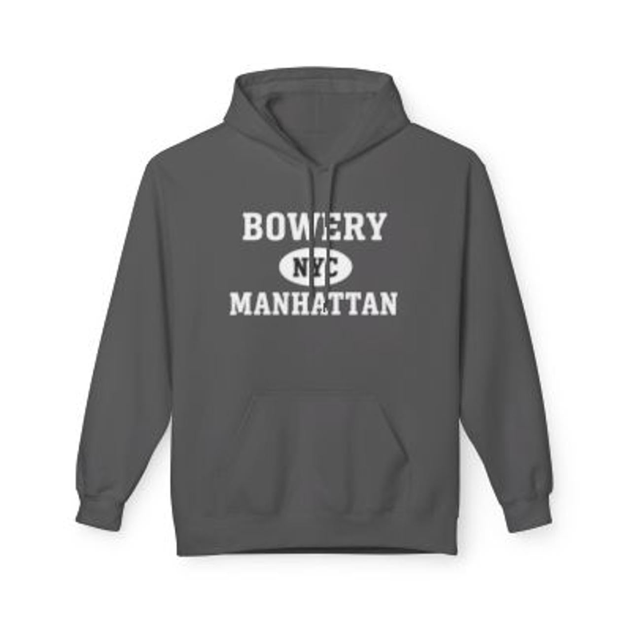 Bowery NYC Unisex Hoodie Manhattan Softstyle Fleece Crewneck