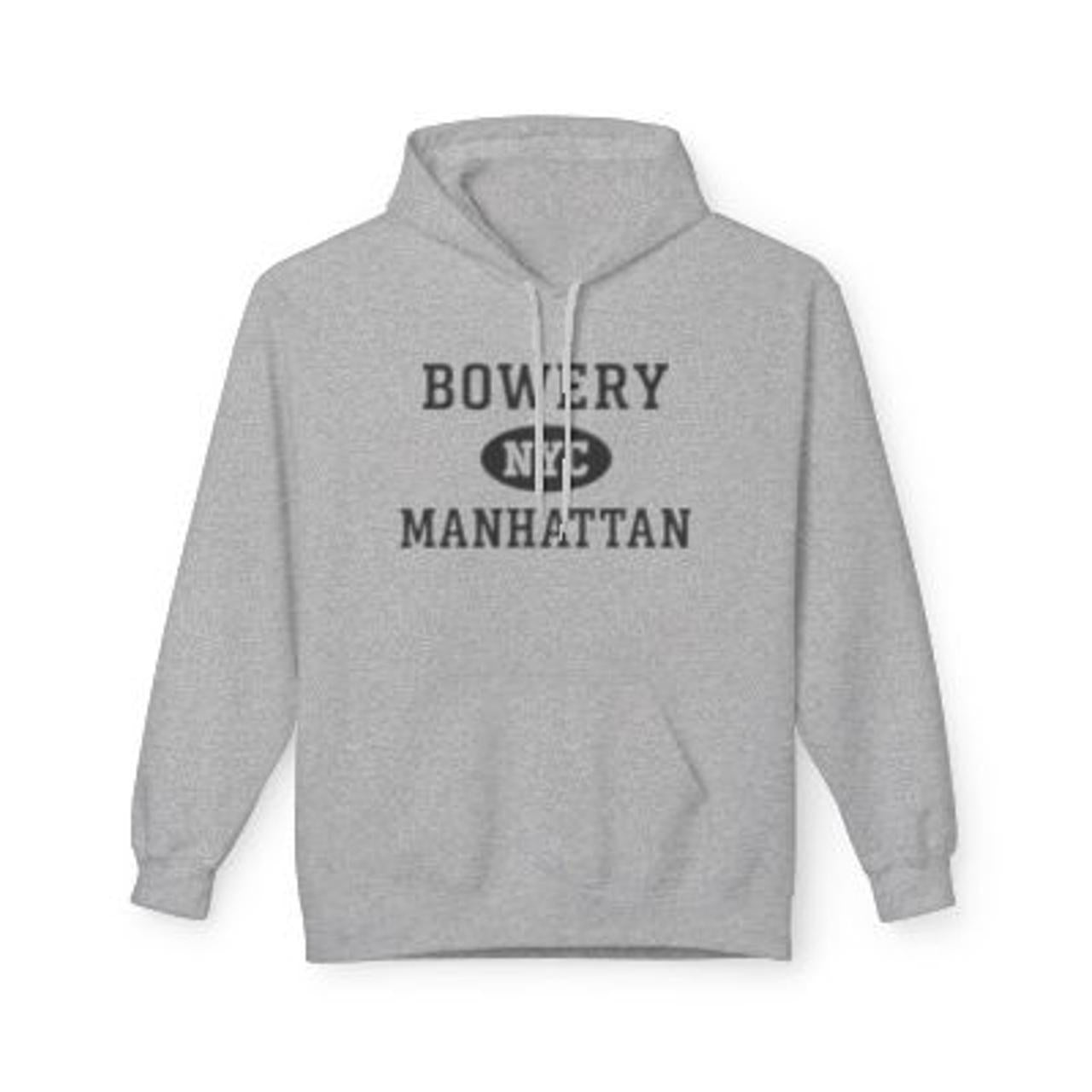 Bowery NYC Unisex Hoodie Manhattan Softstyle Fleece Crewneck
