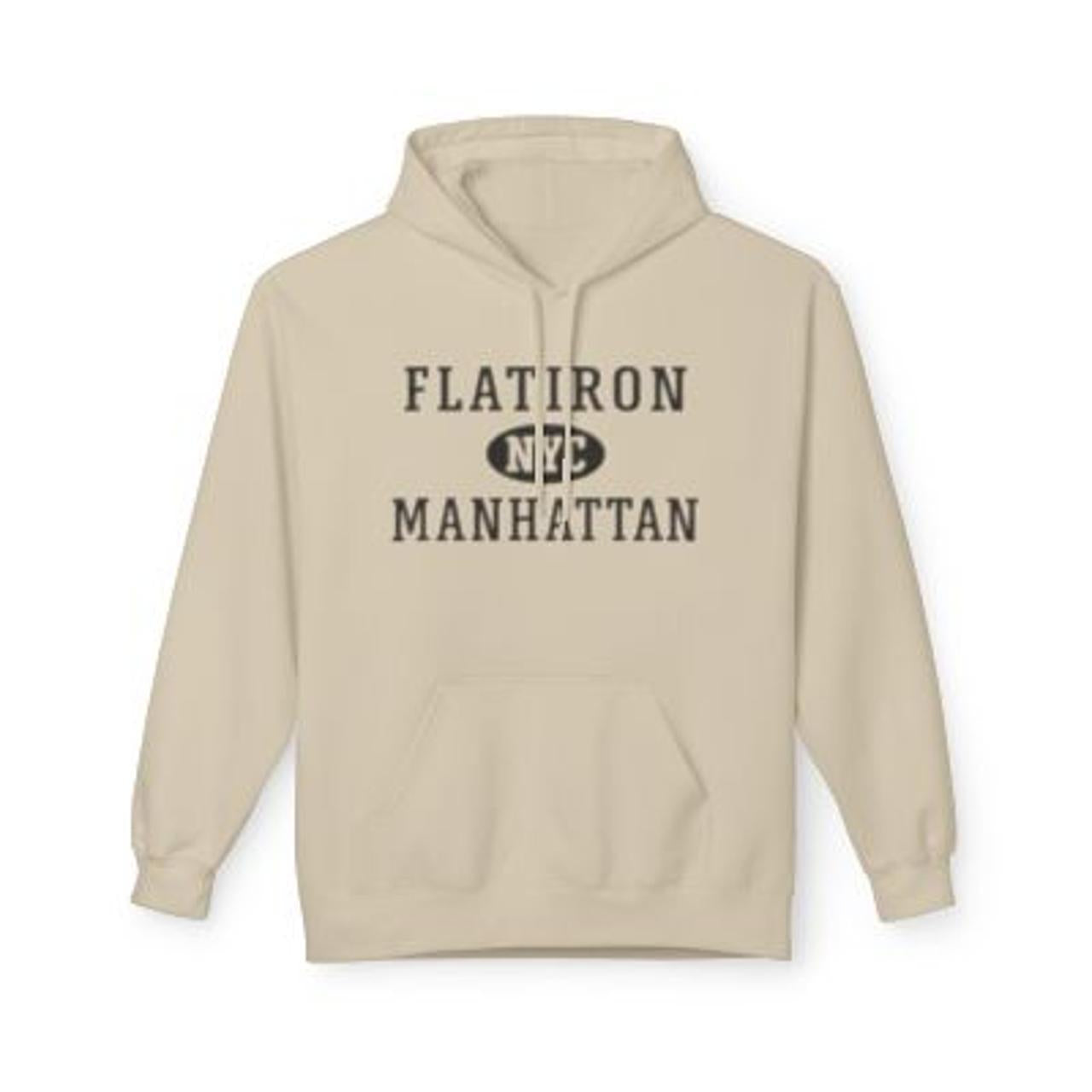 Flatiron NYC Unisex Hoodie Manhattan Softstyle Fleece Crewneck