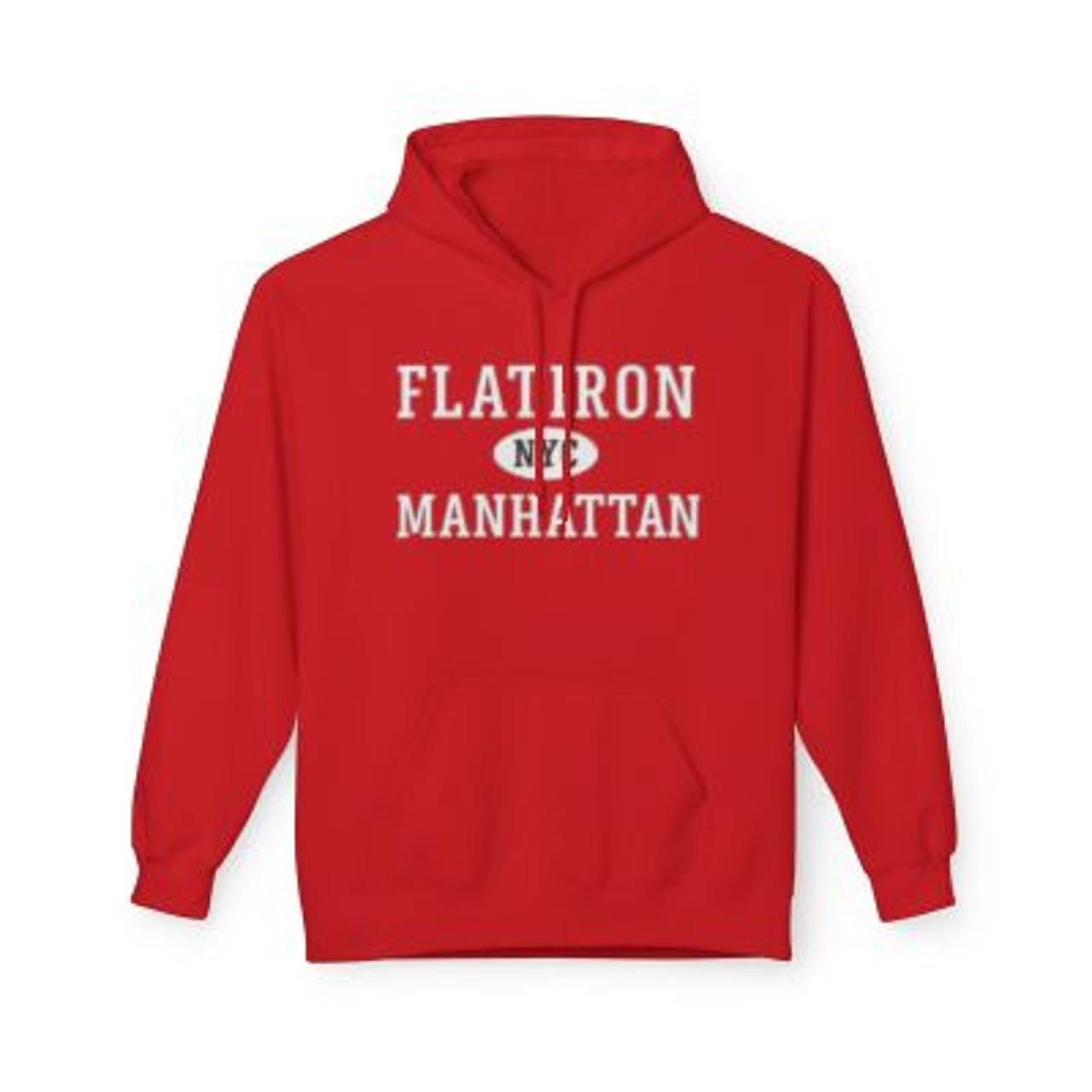 Flatiron NYC Unisex Hoodie Manhattan Softstyle Fleece Crewneck