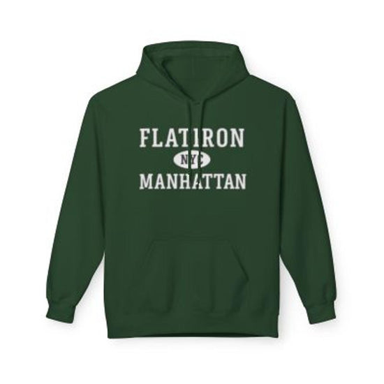 Flatiron NYC Unisex Hoodie Manhattan Softstyle Fleece Crewneck