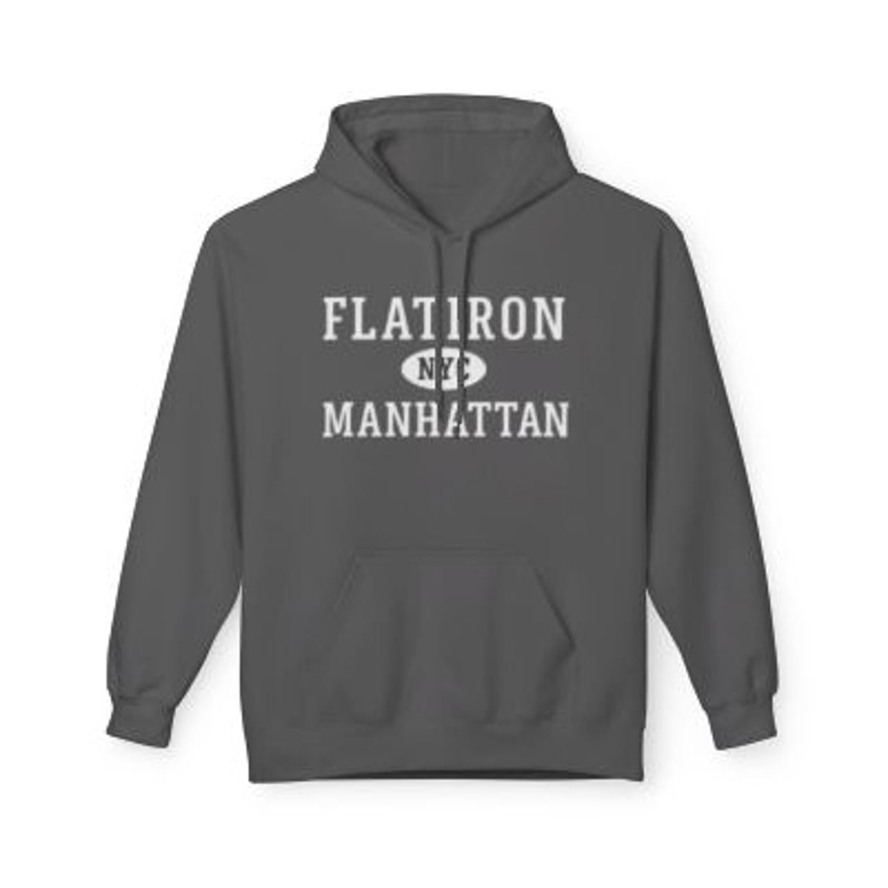 Flatiron NYC Unisex Hoodie Manhattan Softstyle Fleece Crewneck