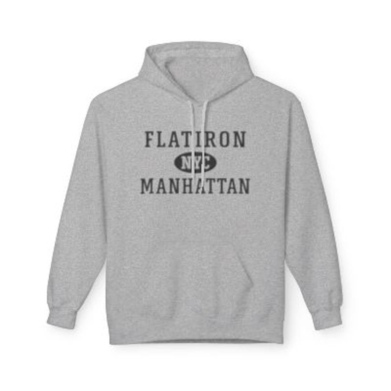 Flatiron NYC Unisex Hoodie Manhattan Softstyle Fleece Crewneck