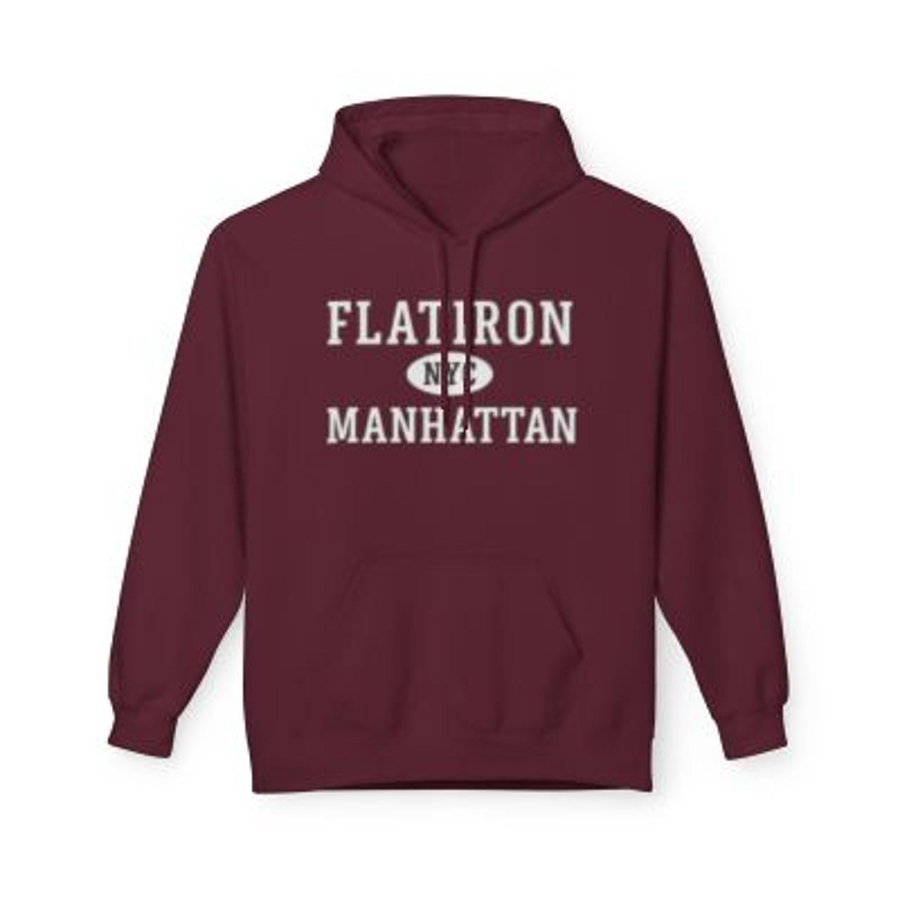 Flatiron NYC Unisex Hoodie Manhattan Softstyle Fleece Crewneck