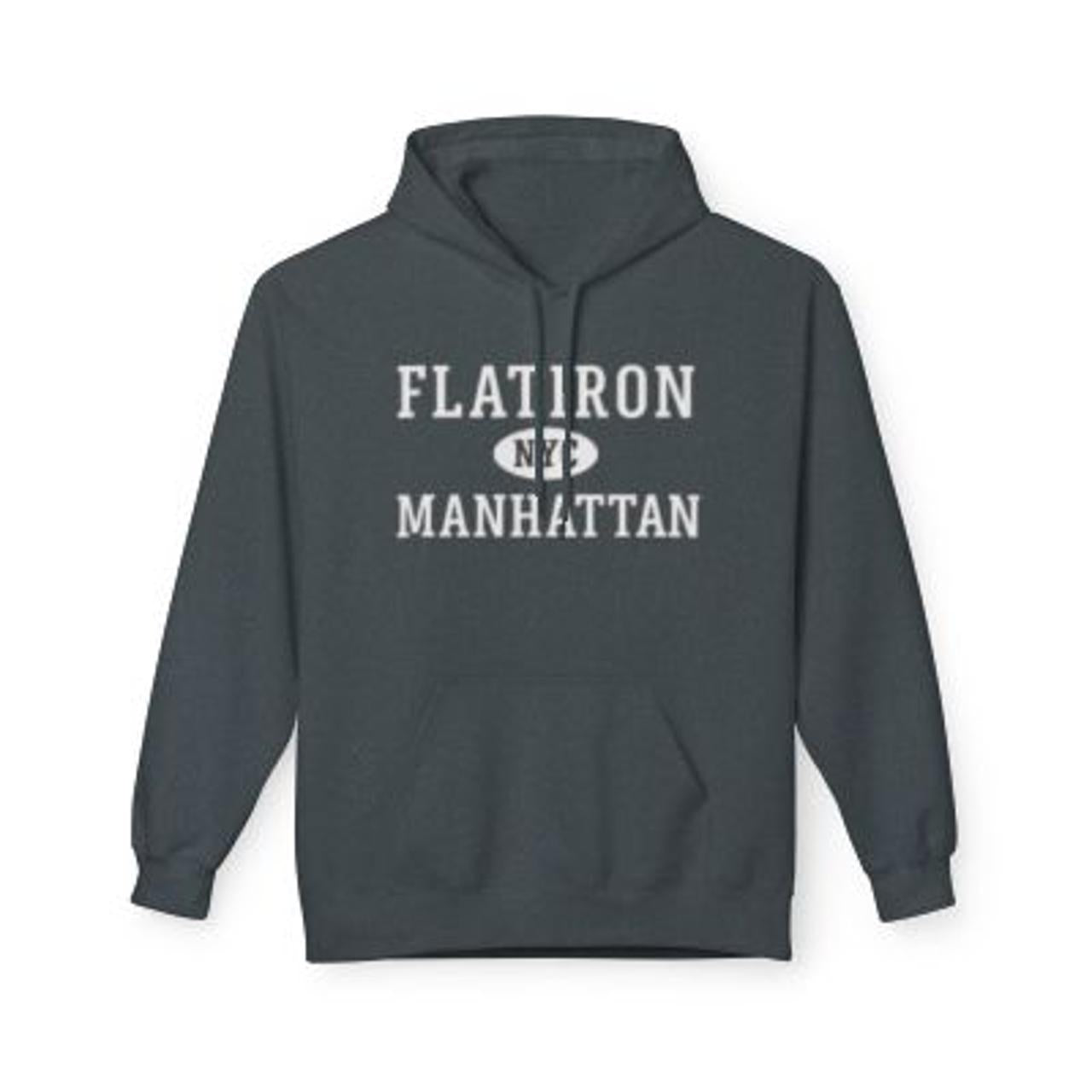 Flatiron NYC Unisex Hoodie Manhattan Softstyle Fleece Crewneck