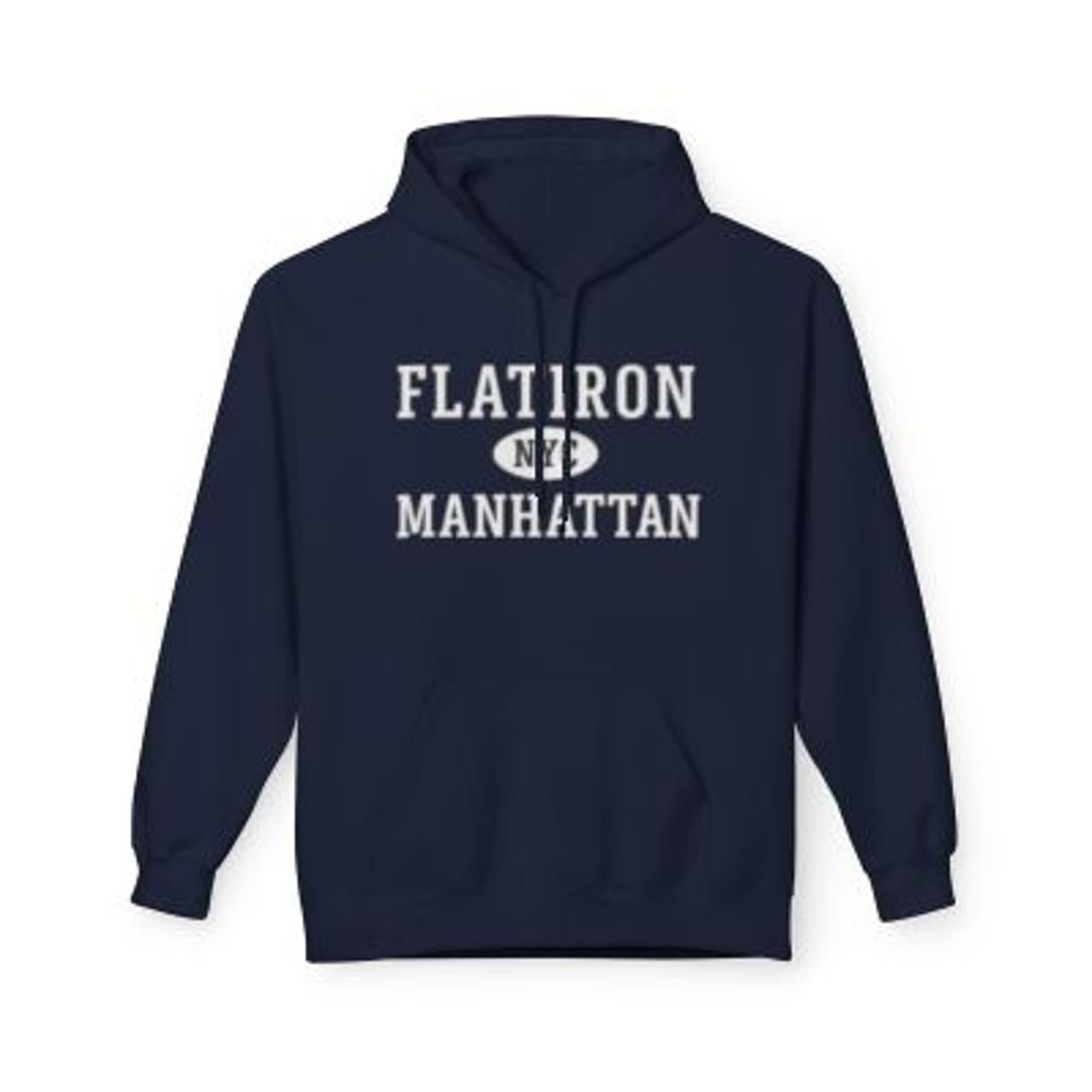 Flatiron NYC Unisex Hoodie Manhattan Softstyle Fleece Crewneck