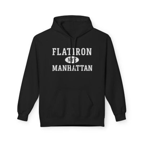 Flatiron NYC Unisex Hoodie Manhattan Softstyle Fleece Crewneck