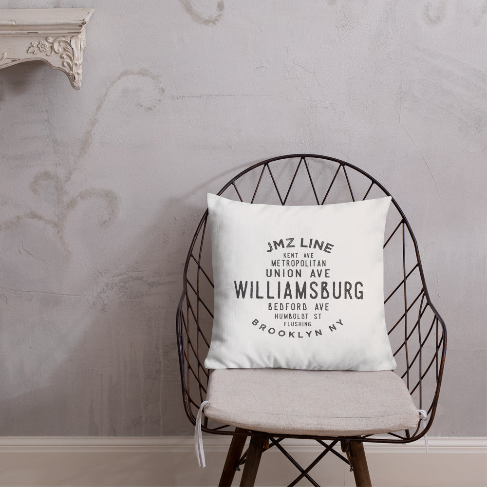 Williamsburg Brooklyn NYC Pillow