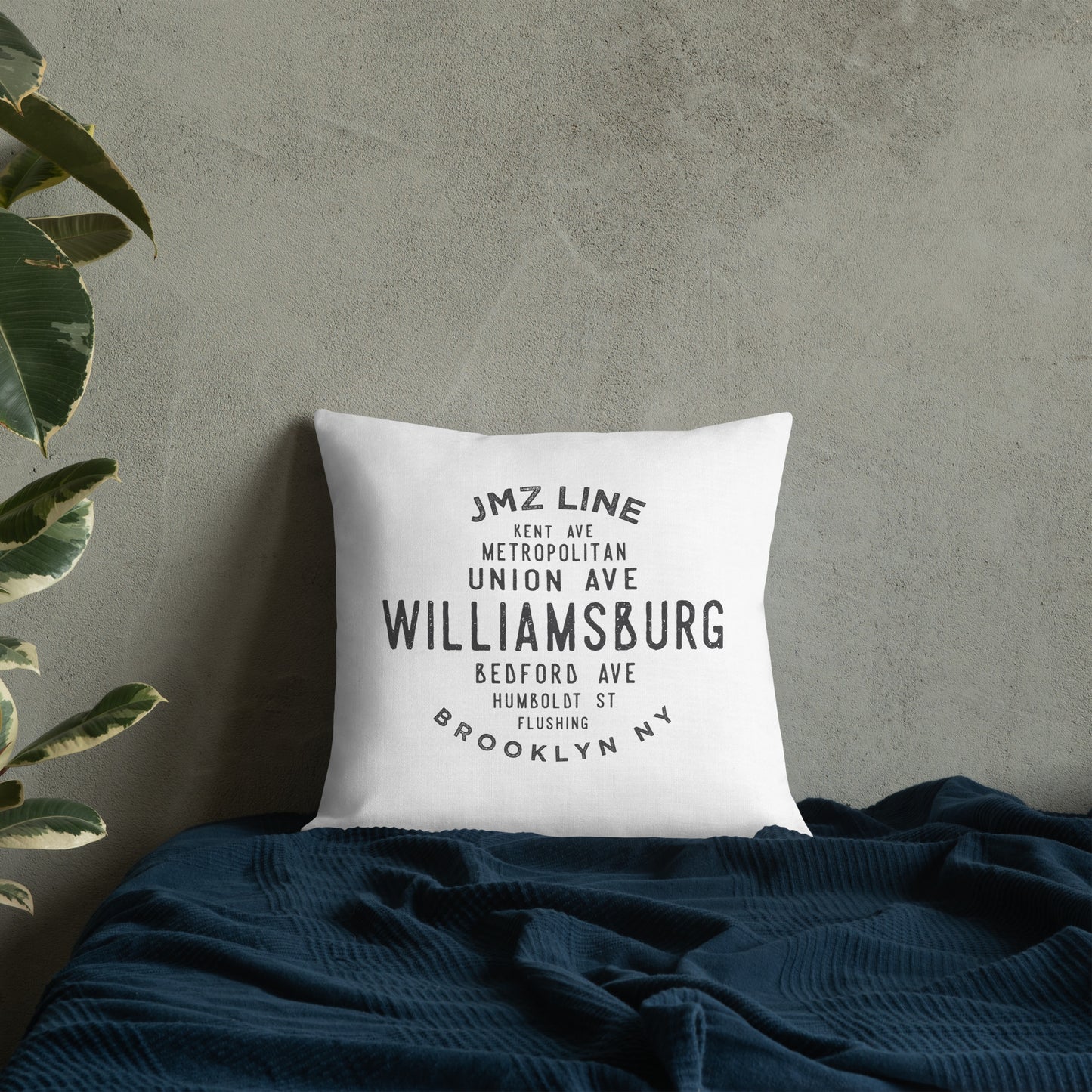 Williamsburg Brooklyn NYC Pillow