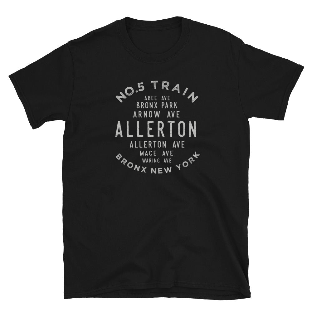 Allerton Bronx NYC Adult Mens  Grid Tee