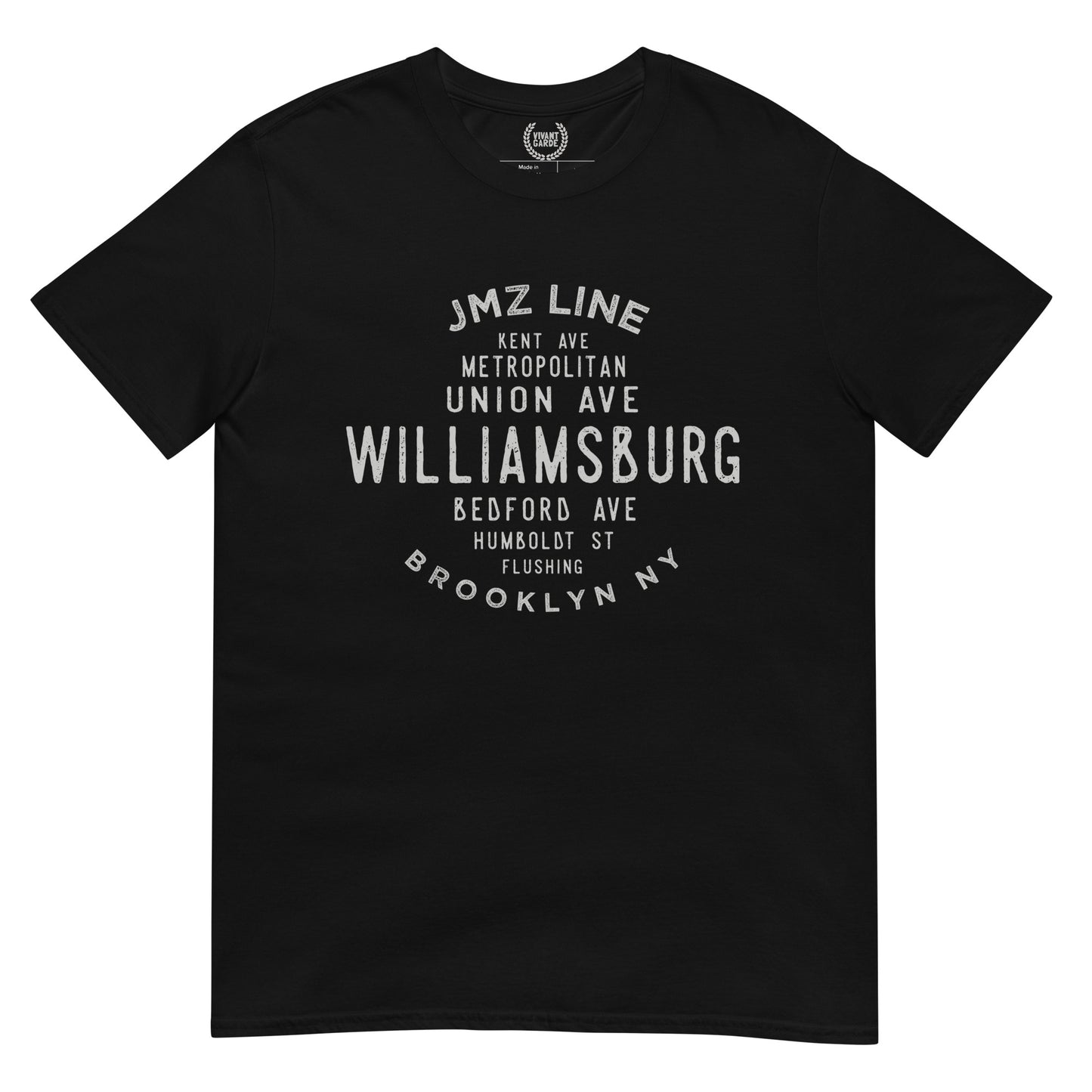 Williamsburg Brooklyn NYC Adult Mens Grid Tee