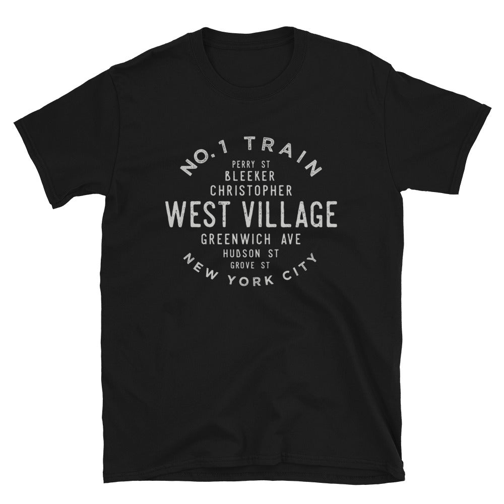 West Village Manhattan NYC Adult Mens Grid Tee
