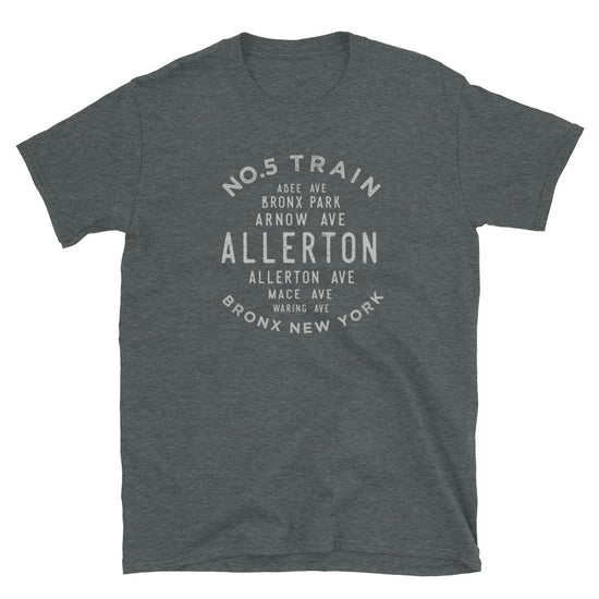 Allerton Bronx NYC Adult Mens  Grid Tee