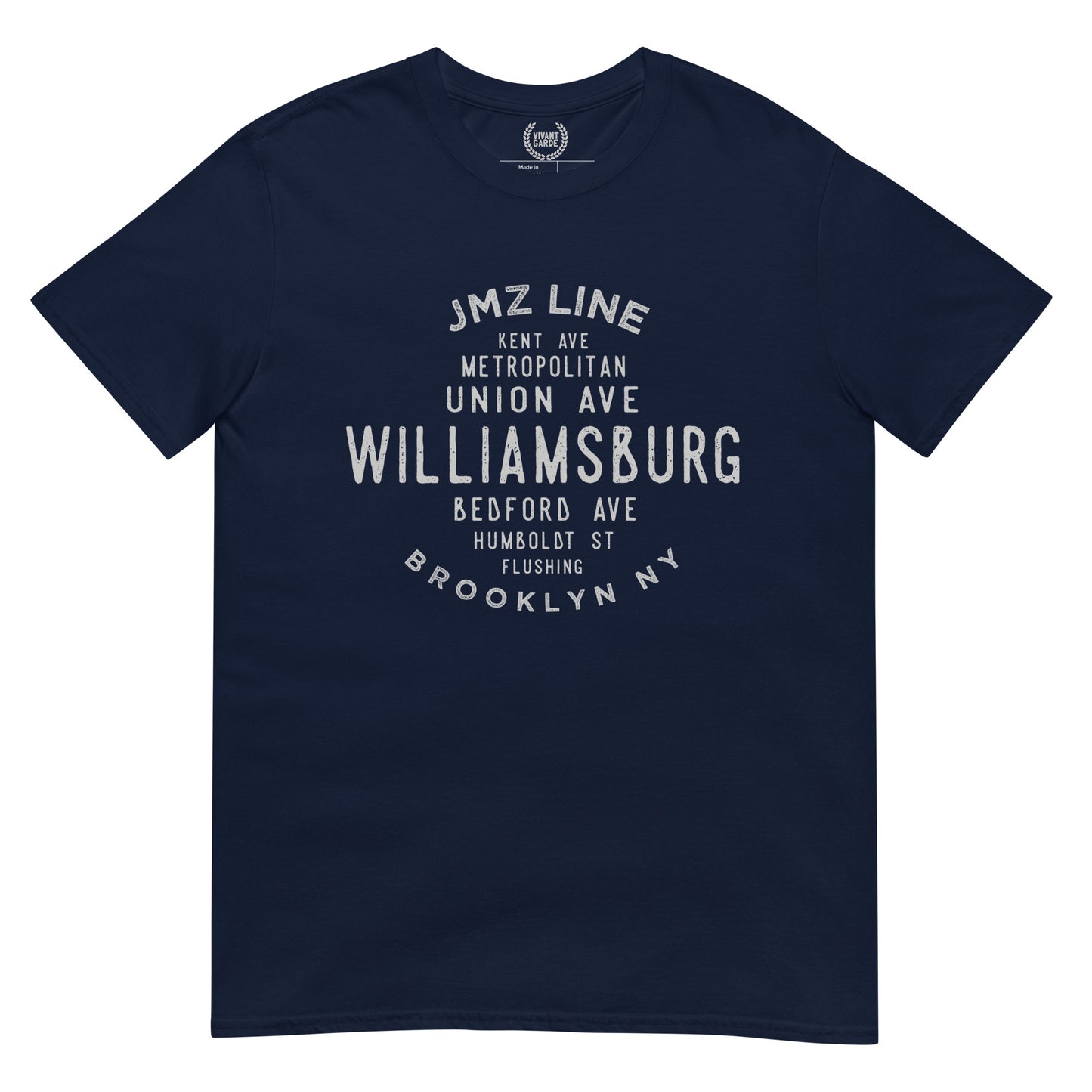 Williamsburg Brooklyn NYC Adult Mens Grid Tee