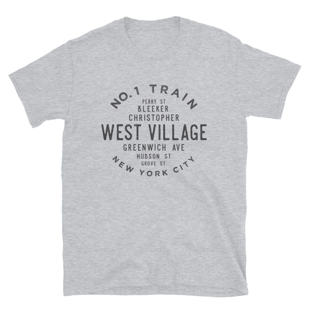 West Village Manhattan NYC Adult Mens Grid Tee