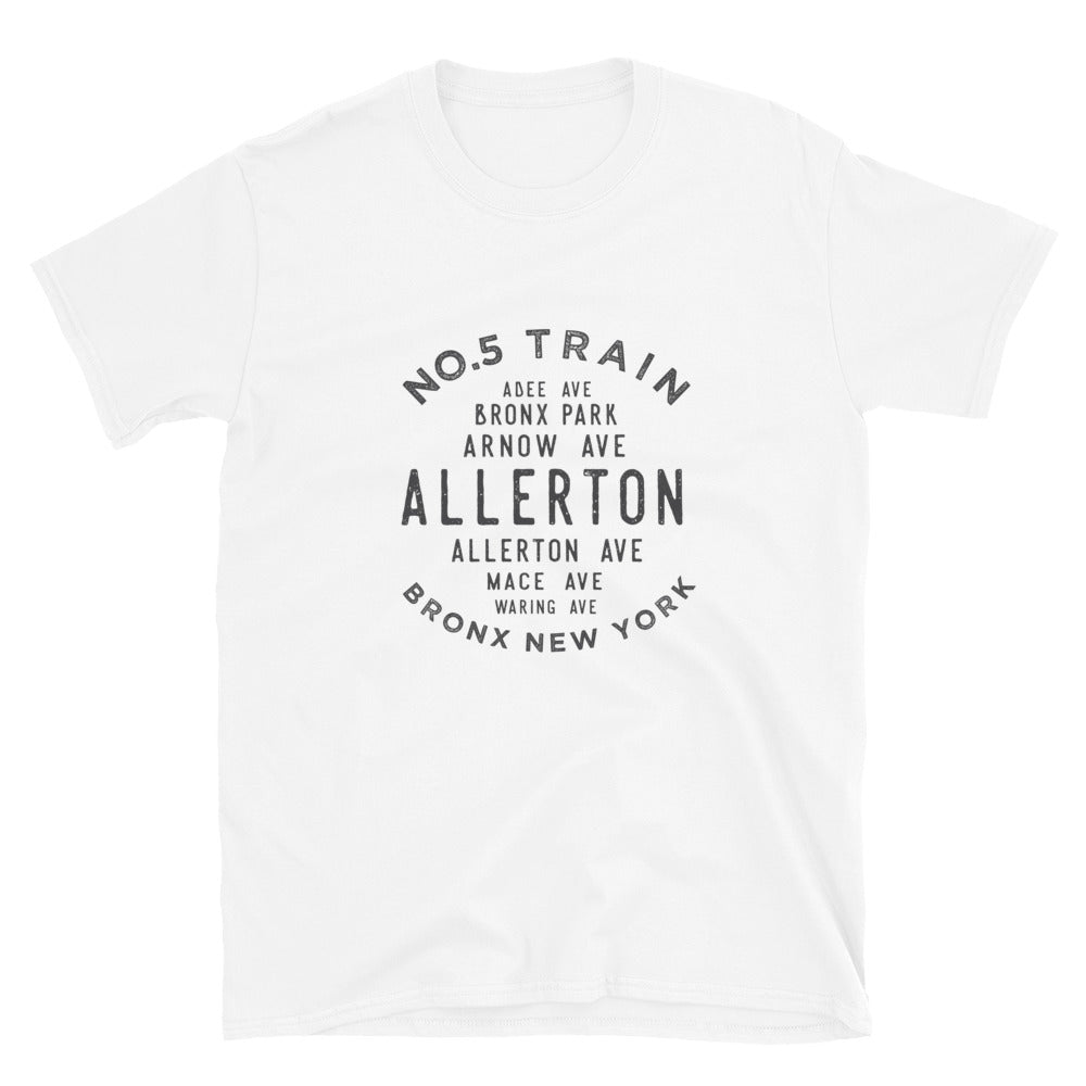 Allerton Bronx NYC Adult Mens  Grid Tee