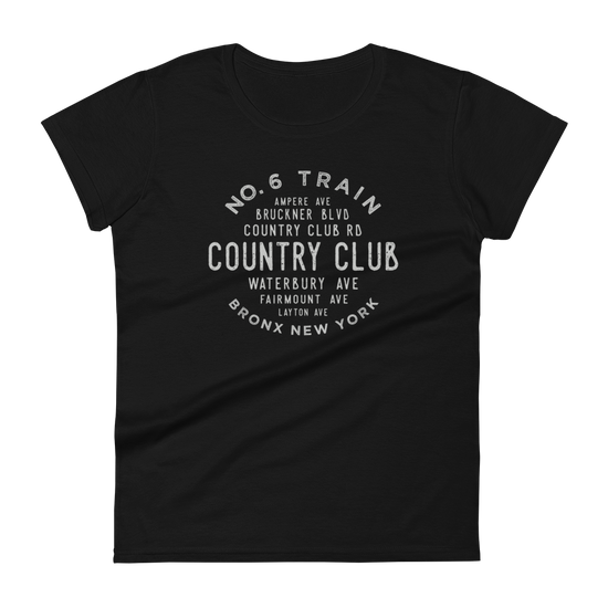 Country Club Bronx NYC Women's  Grid Tee