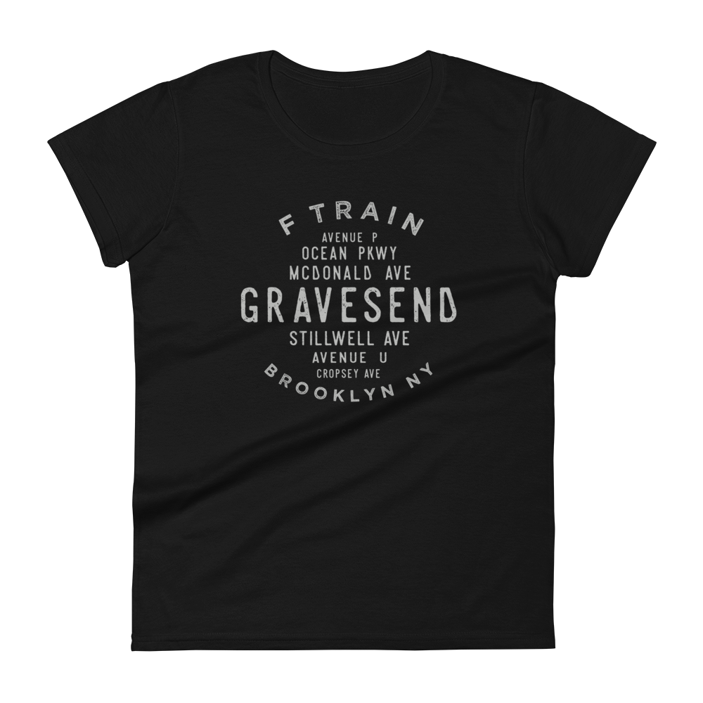 Gravesend Brooklyn NYC Women's Grid Tee