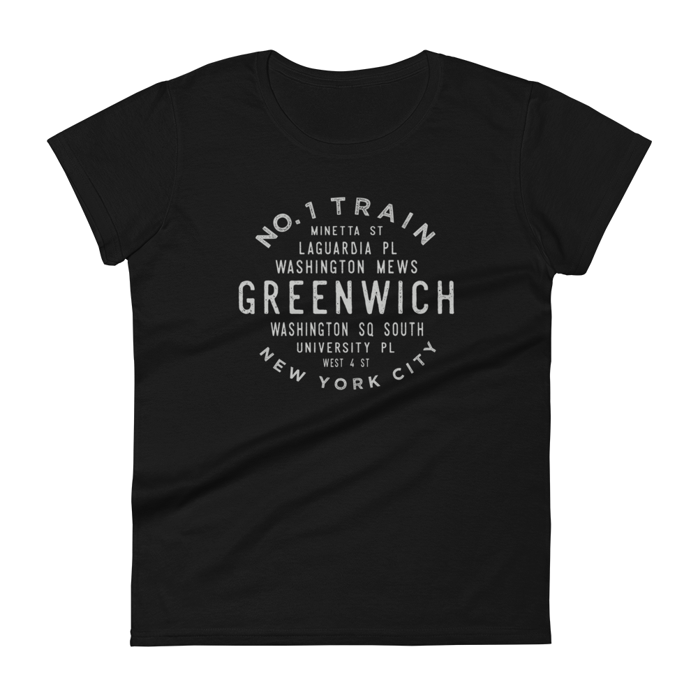 Greenwich Village Manhattan NYC Women's Grid Tee