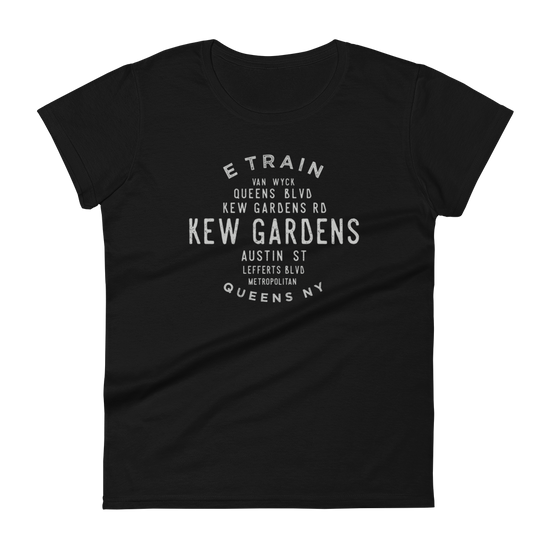 Kew Gardens Queens NYC Women's Grid Tee