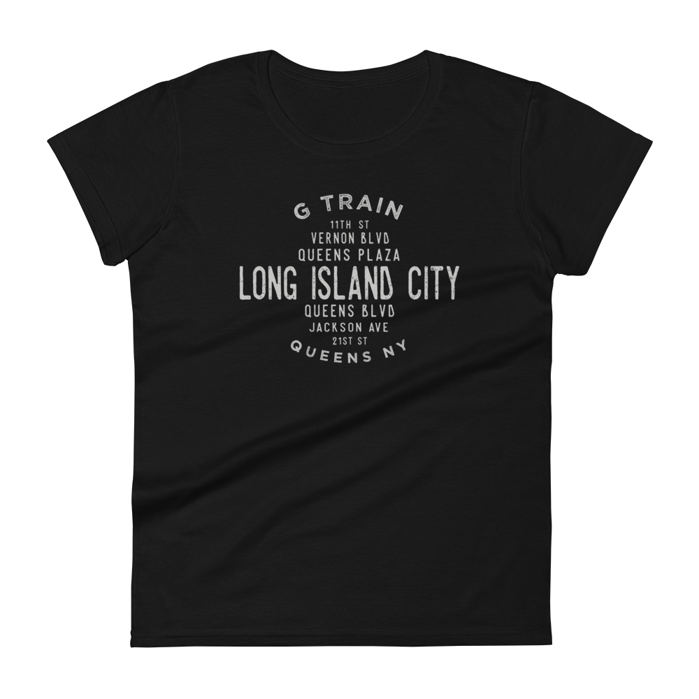 Long Island City Queens NYC Women's Grid Tee