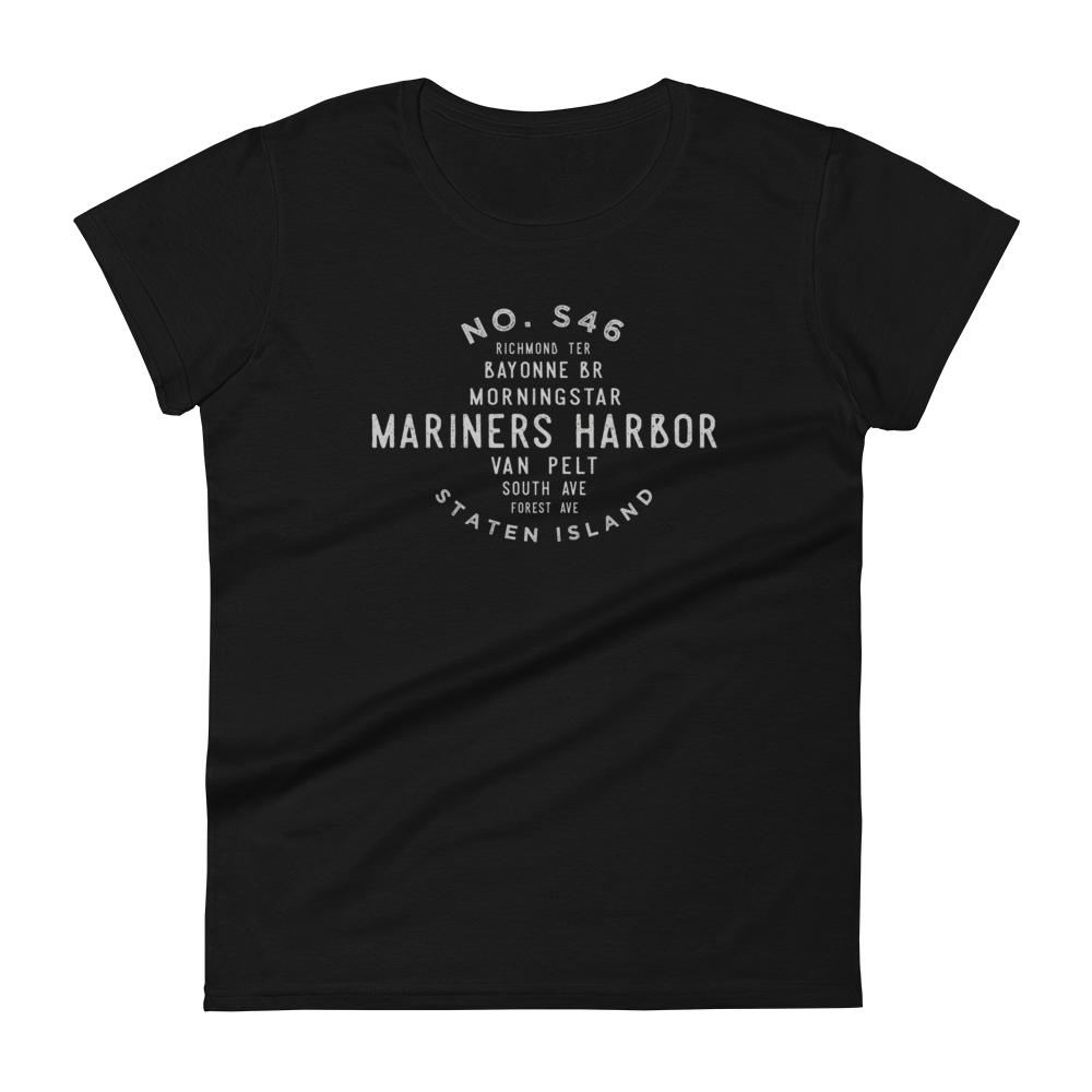 Mariners Harbor Staten Island NYC Women's Grid Tee