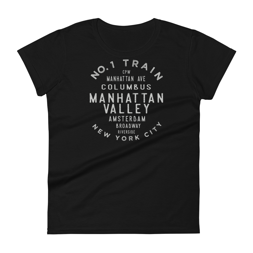 Manhattan Valley Manhattan NYC Women's Grid Tee