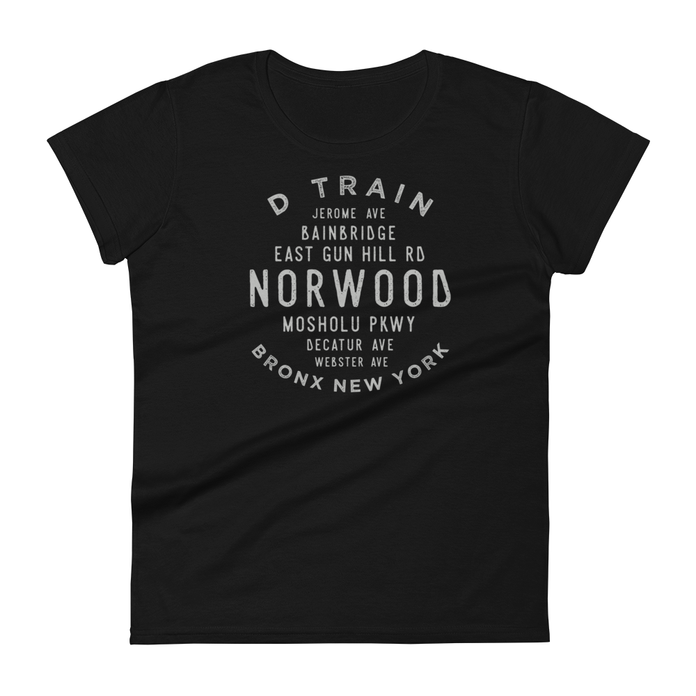 Norwood Bronx NYC Women's Grid Tee