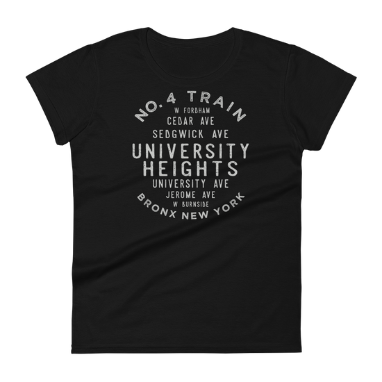 University Heights Bronx NYC Women's Grid Tee
