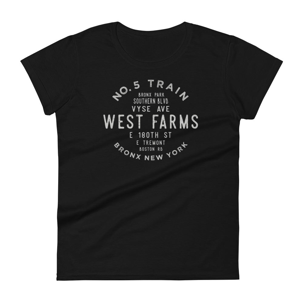 West Farms Bronx NYC Women's Grid Tee