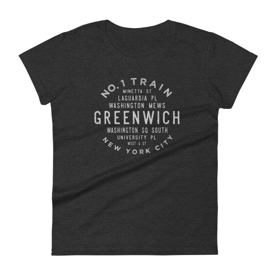 Greenwich Village Manhattan NYC Women's Grid Tee