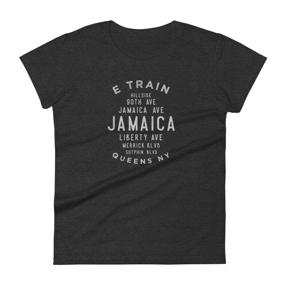 Jamaica Queens NYC Women's Grid Tee