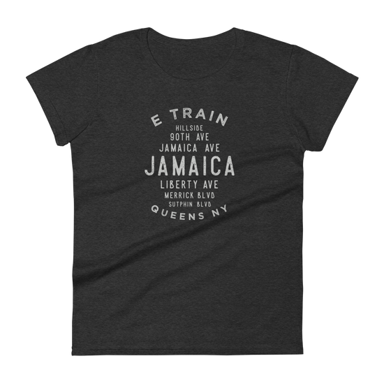 Jamaica Queens NYC Women's Grid Tee