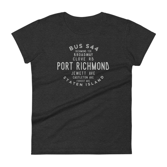 Port Richmond Staten Island NYC Women's Grid Tee