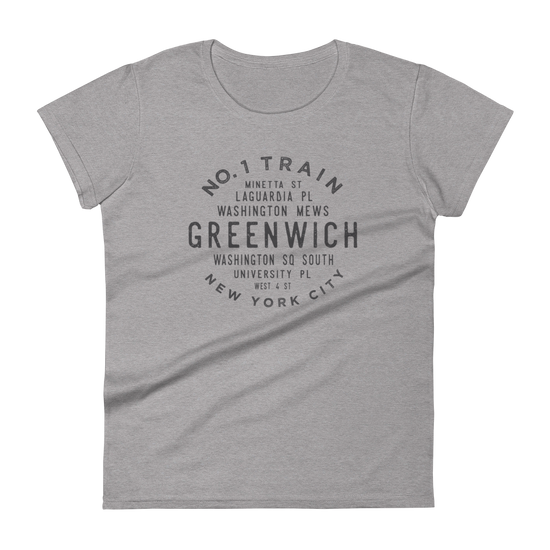 Greenwich Village Manhattan NYC Women's Grid Tee