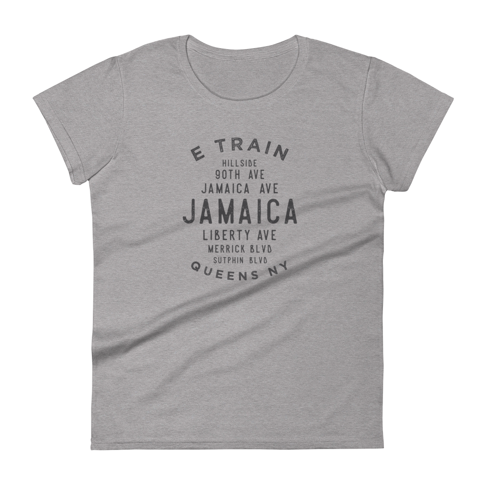 Jamaica Queens NYC Women's Grid Tee