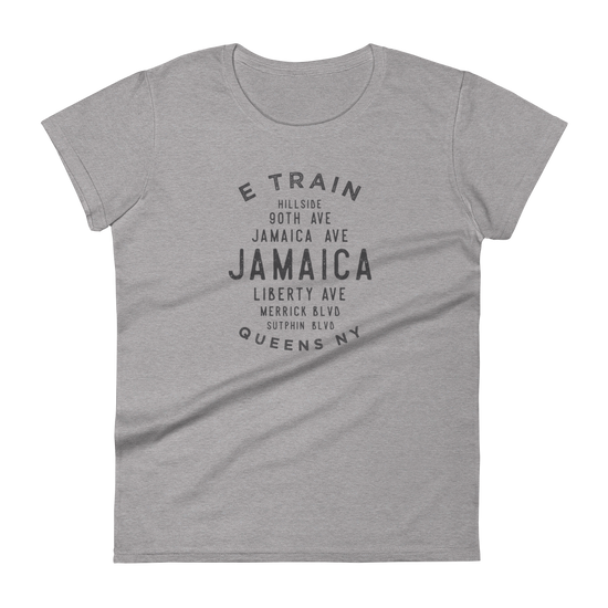 Jamaica Queens NYC Women's Grid Tee