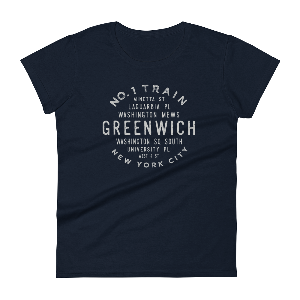 Greenwich Village Manhattan NYC Women's Grid Tee