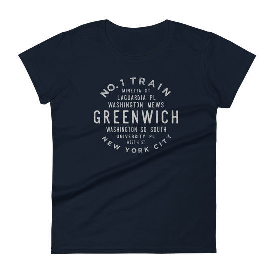 Greenwich Village Manhattan NYC Women's Grid Tee