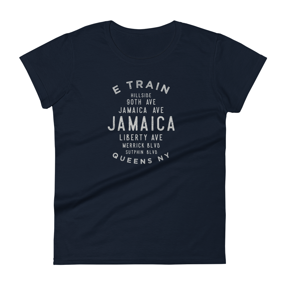 Jamaica Queens NYC Women's Grid Tee
