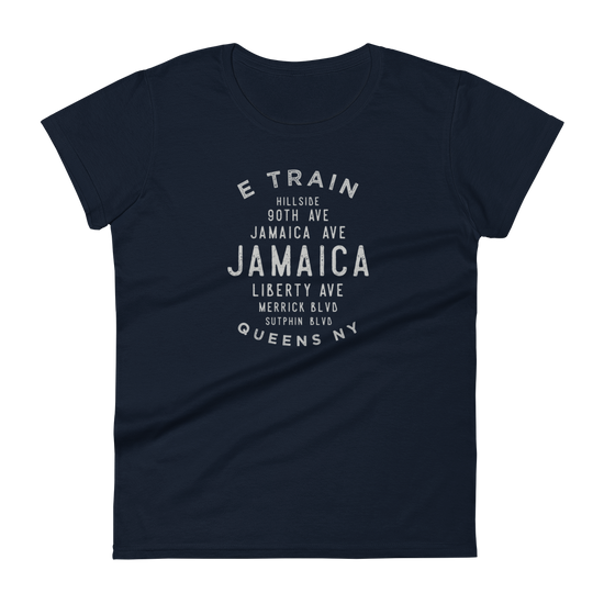 Jamaica Queens NYC Women's Grid Tee
