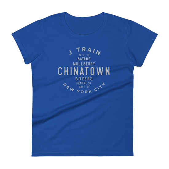 Load image into Gallery viewer, Chinatown Manhattan NYC Women&amp;#39;s Grid Tee
