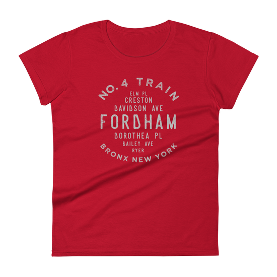 Load image into Gallery viewer, Fordham Bronx NYC Women&amp;#39;s Grid Tee
