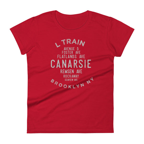 Load image into Gallery viewer, Canarsie Brooklyn NYC Women&amp;#39;s Grid Tee
