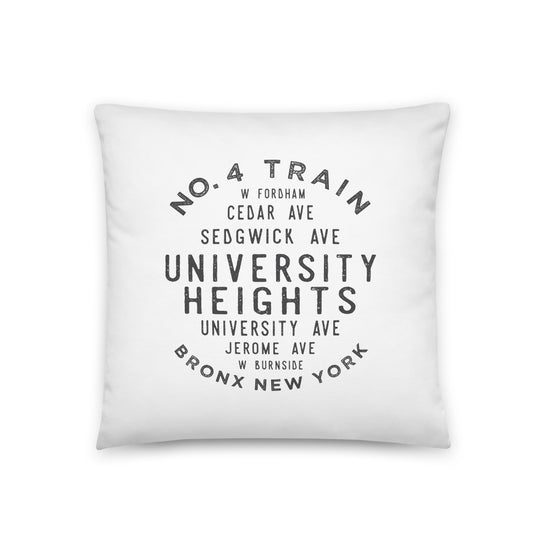 University Heights Bronx NYC Pillow
