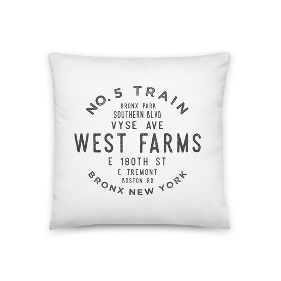West Farms Bronx NYC Pillow