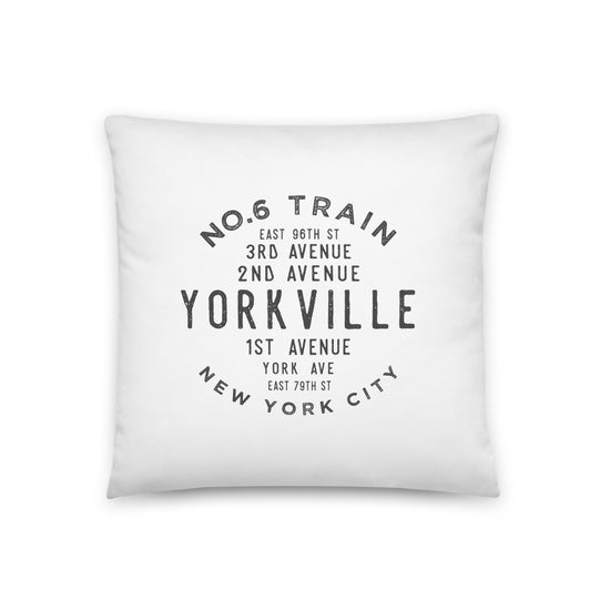 Yorkville Manhattan NYC Pillow