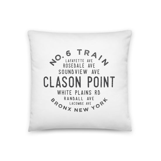 Clason Point Bronx NYC Pillow